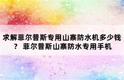 求解菲尔普斯专用山寨防水机多少钱？ 菲尔普斯山寨防水专用手机